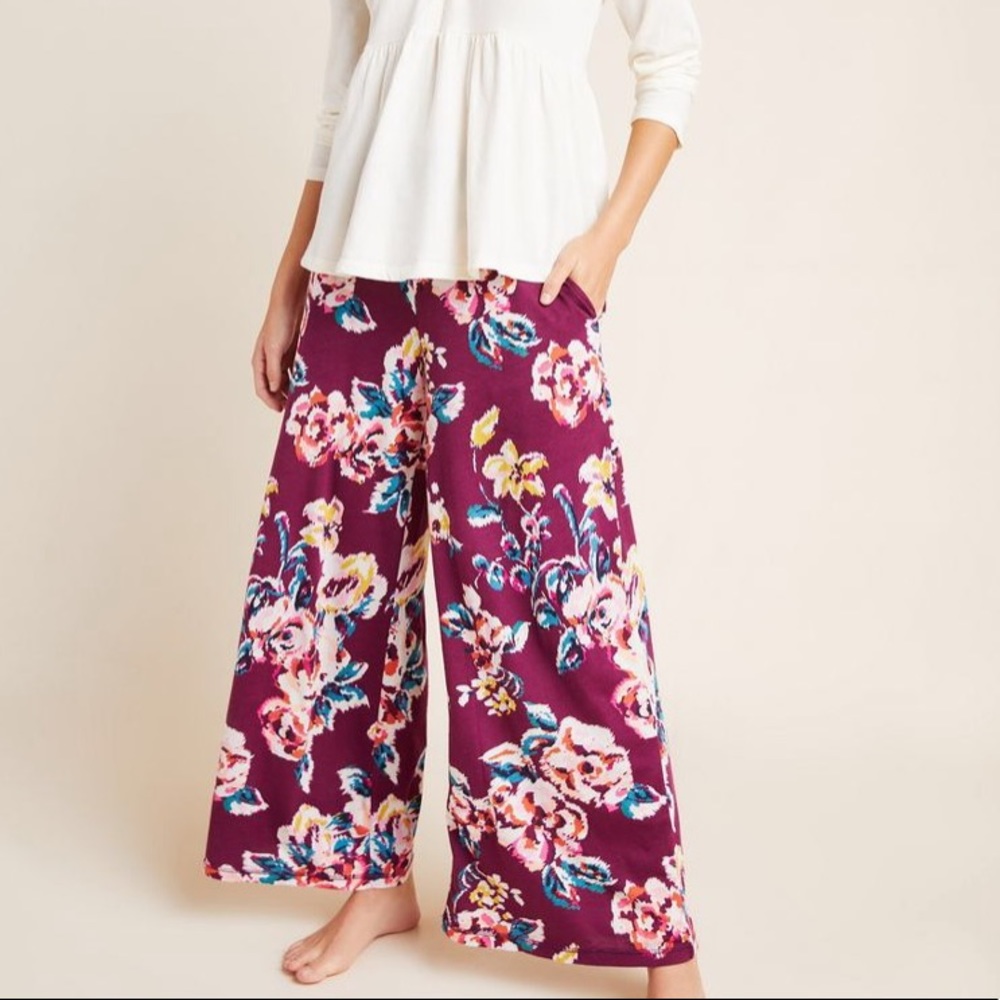 COPY - Anthropologie Corinthia Wide-Leg Lounge Pants